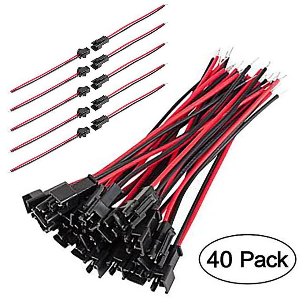 

40pcs For JST SM connector SM 2Pin Plug male to bus connector
