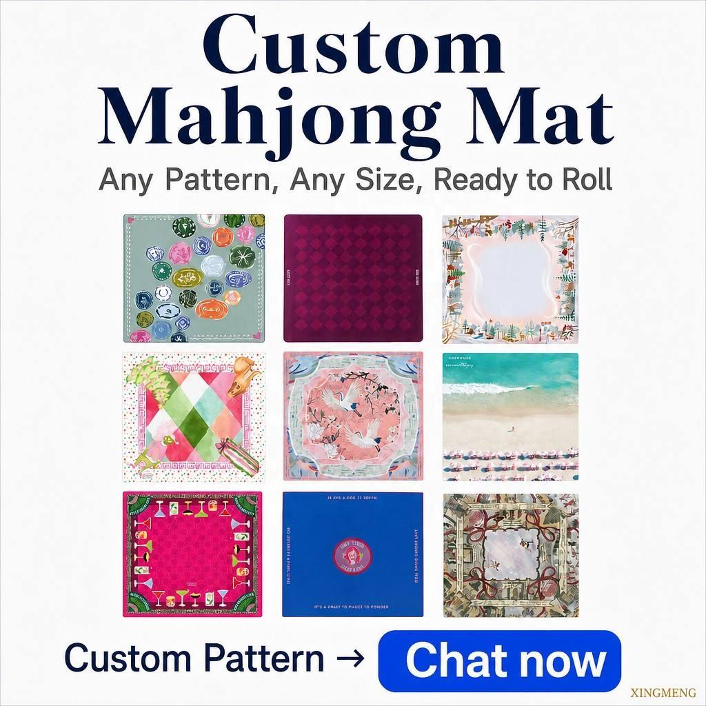 Bama New Arrival EAT ME Mahjong Mat Factory Direct HD Print Rubber Tabletop Mat Anti Skid Fast Delivery for Board Games Gift