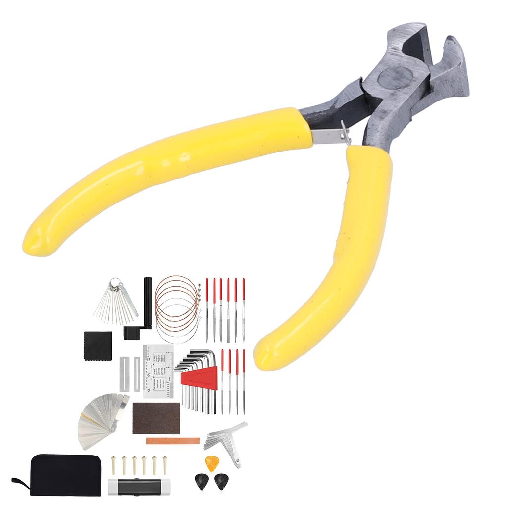 Guitar Repair Tools String Winder Bridge Pins Sanding Kit Hex Wrench Maintenance Utensils