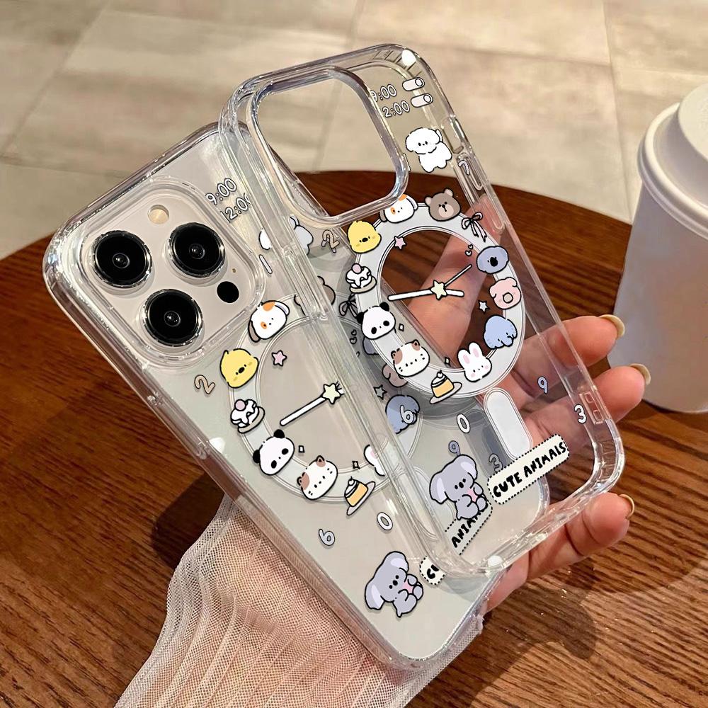 Magnetische Handyhülle für iPhone 12 14 16 17 Pro 17 16 15 14 13 12 Pro Max 12 13 14 15 16 Hochwertige Stoßfeste Hülle Vollständiger Schutz Niedlicher Stil