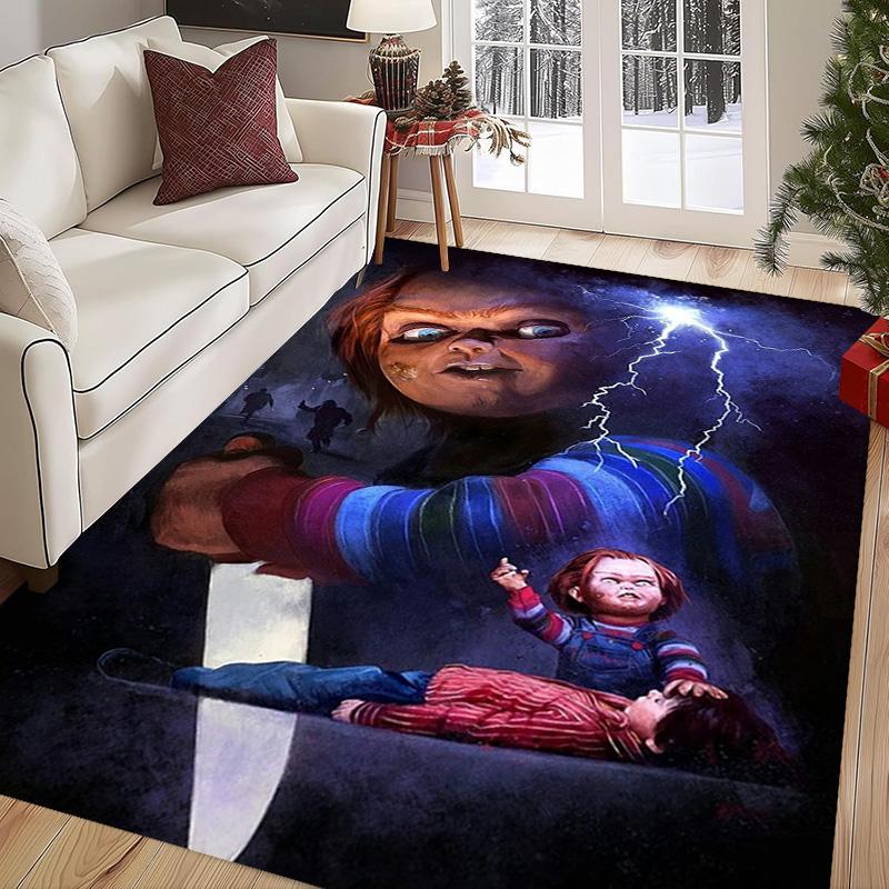 Horror-Ikonen vereint Teppich Wohnzimmer- und Schlafzimmer-Matten Heimdekoration Schlafzimmerdekoration Schutzmatte Weihnachtsgeschenke