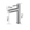 Basin Faucet 304 Stainless Steel Single Cold Water Tap Black Silver Color Deck Mounted Basin Sink Tap