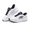 Skechers Go Run Now Comfortable Versatile Fabric Low Top Running Shoes Men Sneaker White Blue 220392-WNV