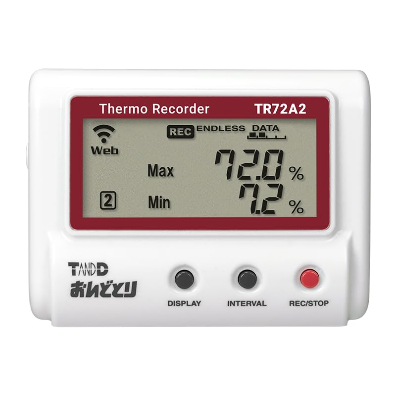 Temperature and Humidity Data Logger T&D Cloud-Enabled High-Precision, Wide-Range TR72A2-S (TR72A-S Successor)