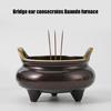 Holder Chinese Three Legs Burning Stand with Elegant Ear Handles Peace Creator Home Decoration
