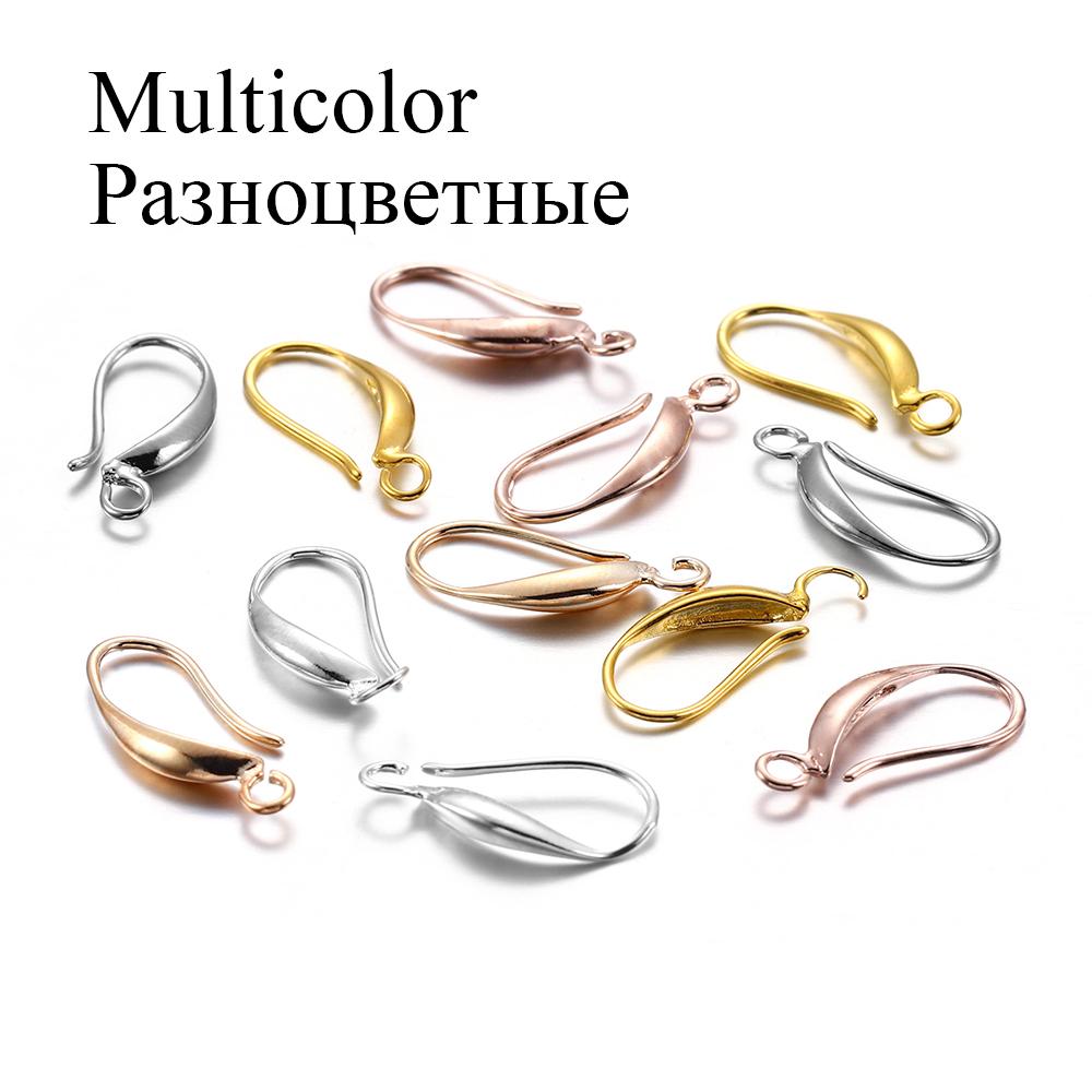 12pcs/lot 17*8mm Copper French Earring Hooks Charms Earrings Hook Clasps DIY For Jewelry Making Findings Accessories Supplies