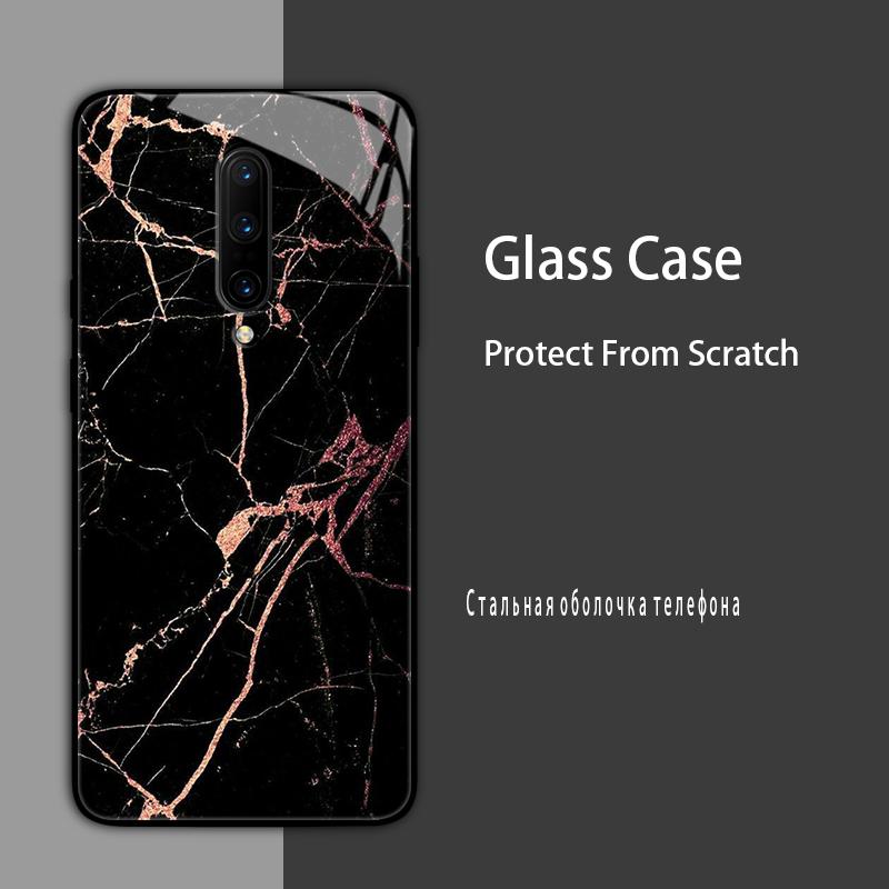 For Oneplus 7 Pro Case Cover Tempered Glass Case Hard Shockproof Coque Bumper For One Plus 7T Pro 7 T Protect Case oneplus7T