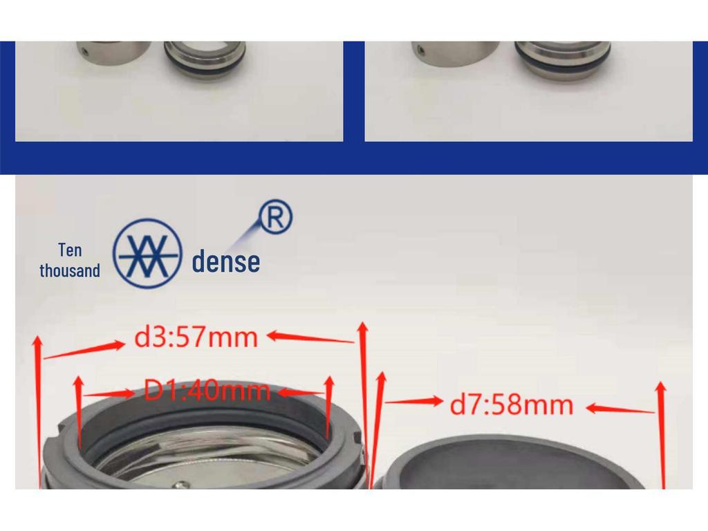 M7N-20~100 High-Temp Mechanical Seal, Stainless Steel, Silicon Carbide, Fluororubber, for Water Pump Shaft Sealing.