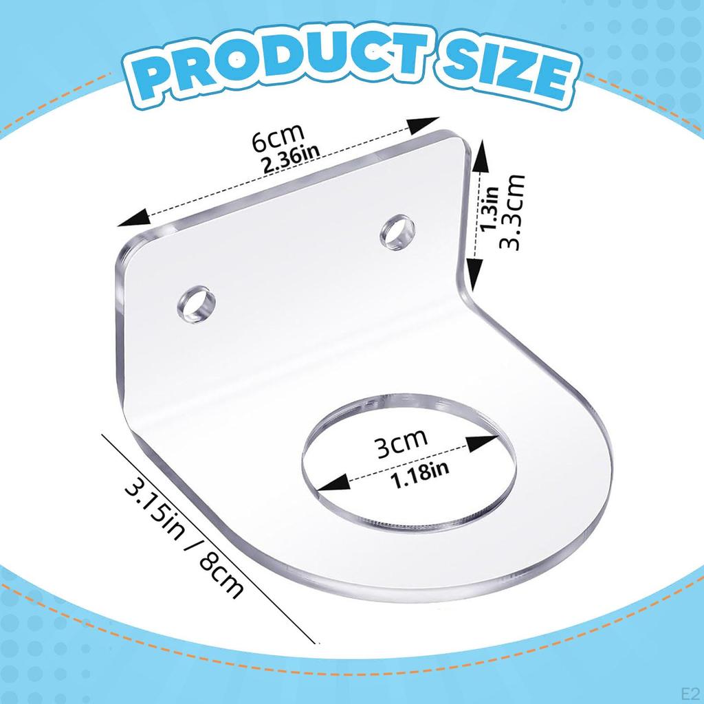 2x Acrylic Golf Ball Display Stand Wall Holder Shelf Soft Balls Storage Rack for Tennis