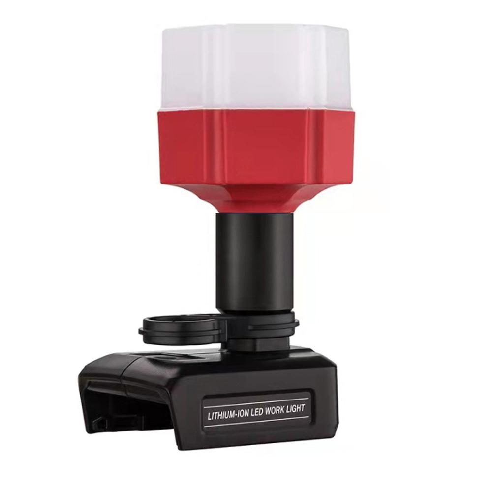 12W LED Work Light For Milwaukee M18 14.4V-18V Li-ion Battery Portable Table Lamp 1200LM Work Light Adapter Tool Reading Night Light Home Office