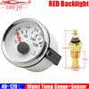 ZMFJH Red Light Pointer 52MM Water Temperature Gauge with Sensor 40-120℃ Water Temp Meter Indicator For Car Boat Yacht Marine