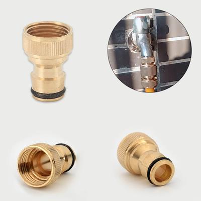 Dişli Musluk Hızlı Bağlantı Parçası Pirinç 1/2" 3/4“ 1" Erkek Dişi Bakır Hortum Bağlantı Adaptörü Bahçe Borusu Onarımı Sulama Tabancası Sistemi