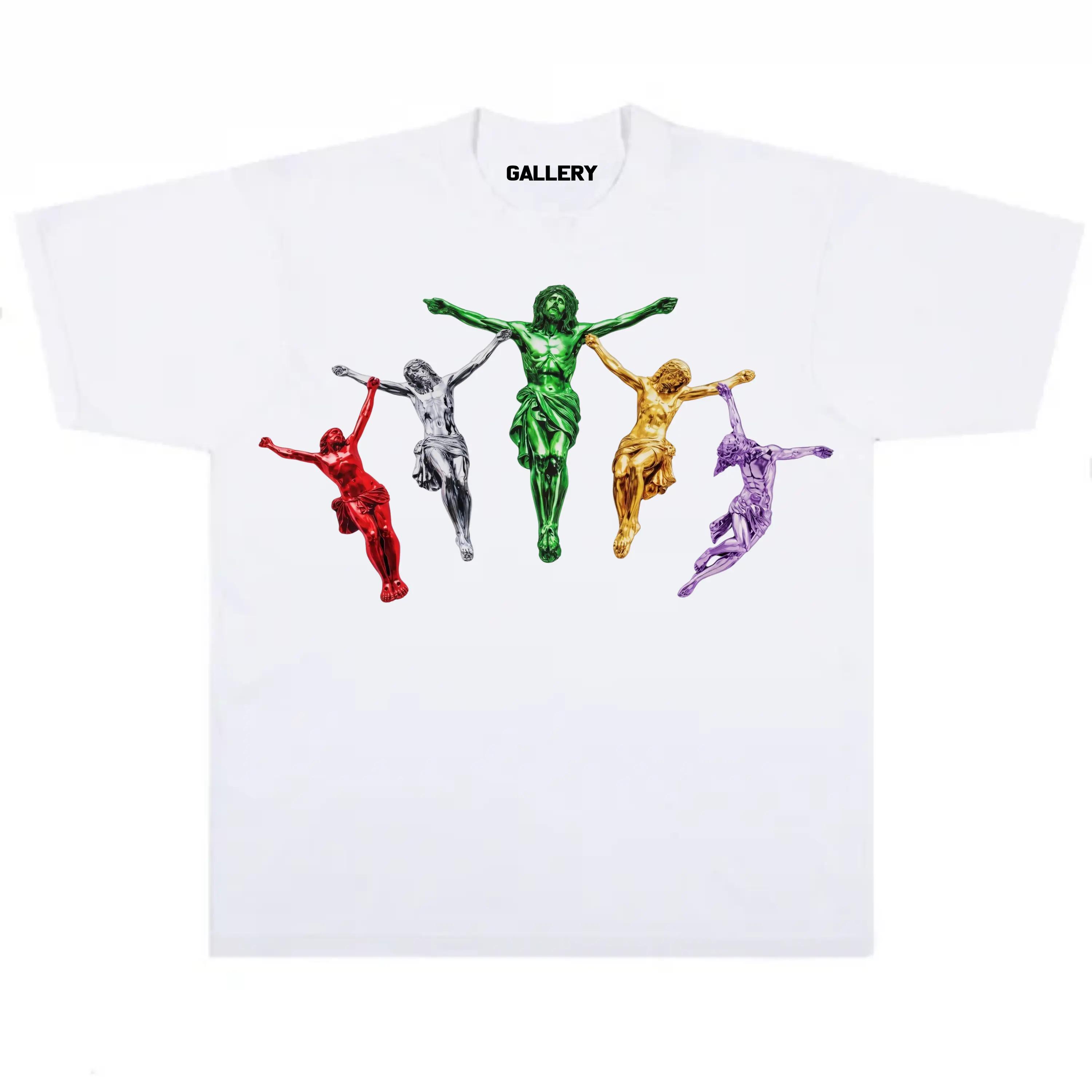 Metallic Jesus Graphic T-Shirt M