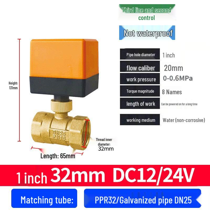 220V DN15 Měděný závitový elektrický kulový ventil pro regulaci vody