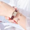 Orologi Casual con Quadrante Digitale Retro alla Moda, Cinturino in Pelle Quadrato, Orologio alla Moda, Orologio da Polso al Quarzo per Donna, Regalo