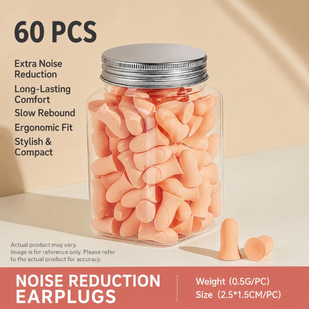 60/120PCS Sponge Sleeping Ear Plugs Multicolor Travel Earplugs Student Dormitory