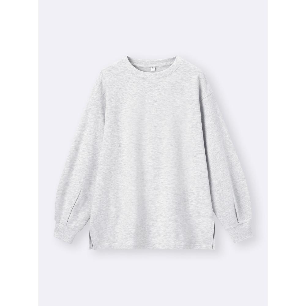Gu By Uniqlo LighT SweaT Oversized T  Long Sleeve 