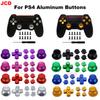 1 Conjunto Para PS4 Tampa de Cogumelo Metálica Polegar Botões de Alumínio ABXY Botões Cruzados Joysticks Cromados Para PS4 SLIM PRO Controle Handle
