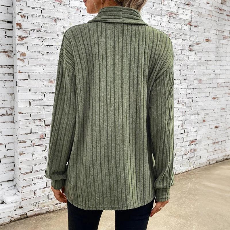 Women Autumn Winter Long Sleeve Irregular Solid Color Cardigan Coat