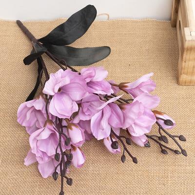 Kunstige silkeblomster Høst Simulering Bukett Magnolia Hjemmedekorasjon Orkide Blomst Fotografi Rekvisitter Falske blomster