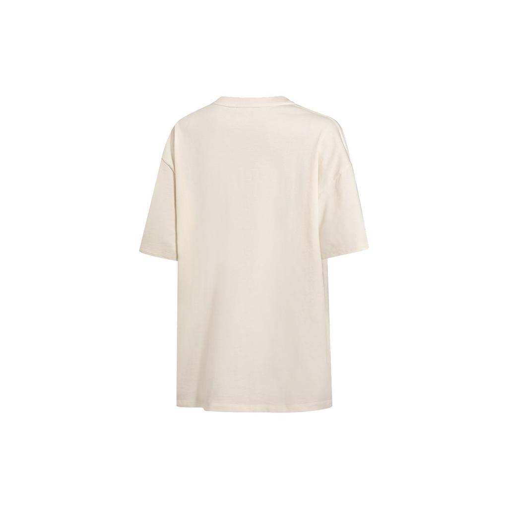 adidas Originals Loose T-Shirt Sports Round Neck Short Sleeve Women Tops Off-White GM5380
