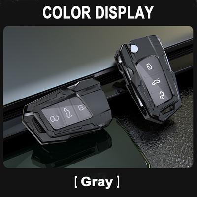 Funda de aleación de Zinc para llave de coche, cubierta de mando a distancia plegable para VW, Volkswagen MK7/GTI 7/Golf 7/Golf R Skoda Octavia A7