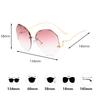 2026 Exquisite Borderless Trim Sunglasses Retro Color Gradient Sunglasses Unisex Mountaineering Cycling Glasses Summer