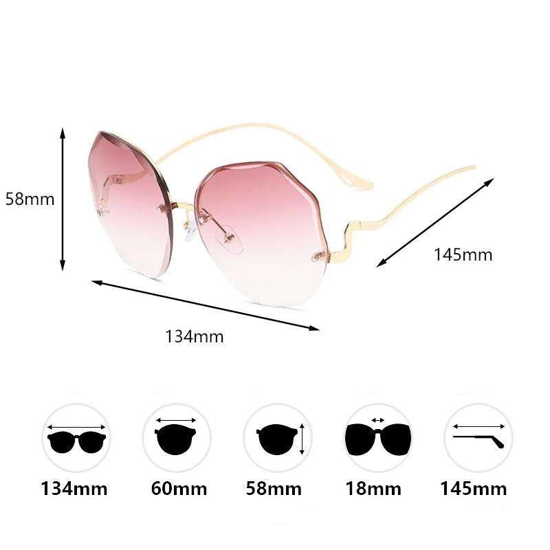 2026 Exquisite Borderless Trim Sunglasses Retro Color Gradient Sunglasses Unisex Mountaineering Cycling Glasses Summer