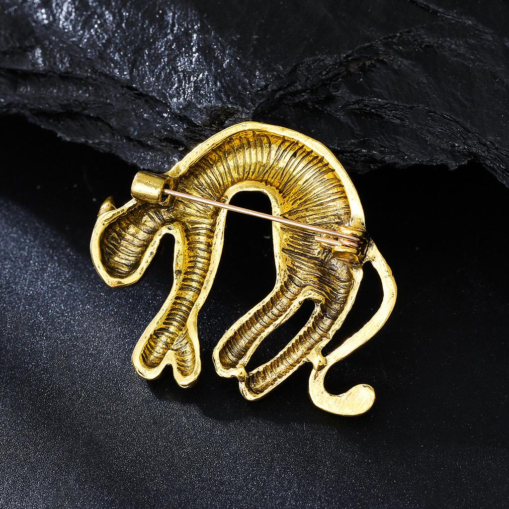 Cross-border Hot-selling Retro Animal Leopard Brooch High-end Cheetah Men's Suit Coat Corsage Dress Accessories Pin