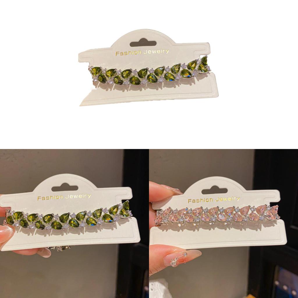 Doppellagiges Zirkon Wassertropfen Schmuckarmband im femininen Stil für den täglichen Gebrauch