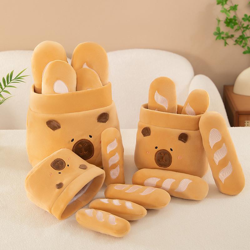 Baguette Capybara Soft Plush Toy Stuffed Animal Doll With Fabric Gift Material