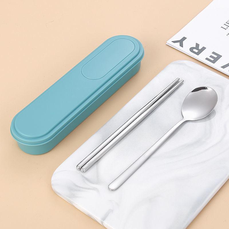 

Portable Cutlery Set 304 Stainless Steel Chopsticks Fork and Spoon Tableware Set for Travel Camping Picnic Household Tool