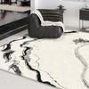 French Style Carpets for Living Room Black White Minimalist Plush Carpet Fluffy Soft Bedroom Decor Thicken Rug Luxury Lounge Mat