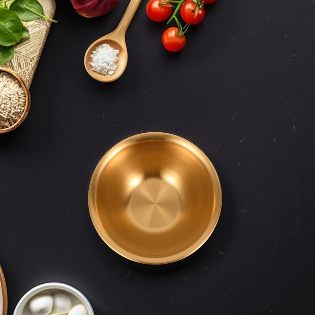 Korean V-Shaped Stainless Steel Bowl For Salad Ramen And Hot Pot Condiment Single-Layer Design For Kitchen Use