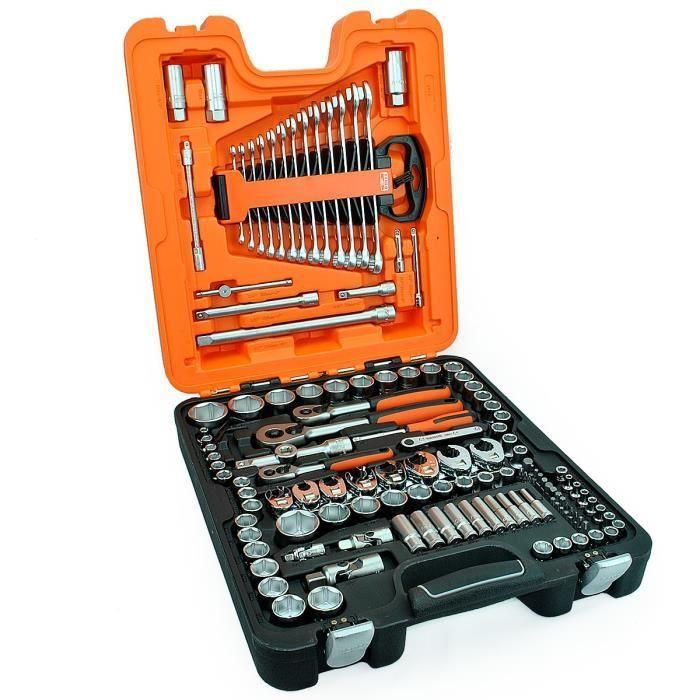 BAHCO Coffret De 138pcs Douilles 1/4" Et 1/2" + Clés Mixtes S138