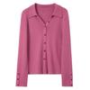Sancai Plus Size Women's Lapel Knit Pullover