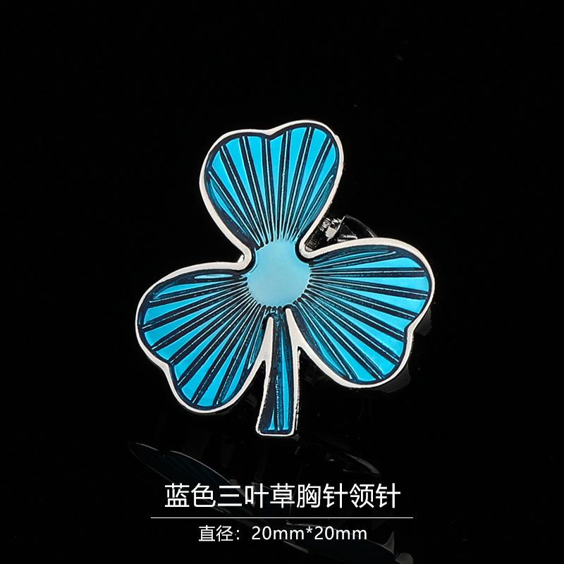 Gift Box Men'S Fashion Temperament Crystal Brooch Collar Pin Suit Brooch Collar Pin Trend Corsage