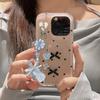 Stylish Violin Cellphone Charm Eye Catching Keyring Pendant Colorful Beaded Key Chain Fashionable Attachment for Bag
