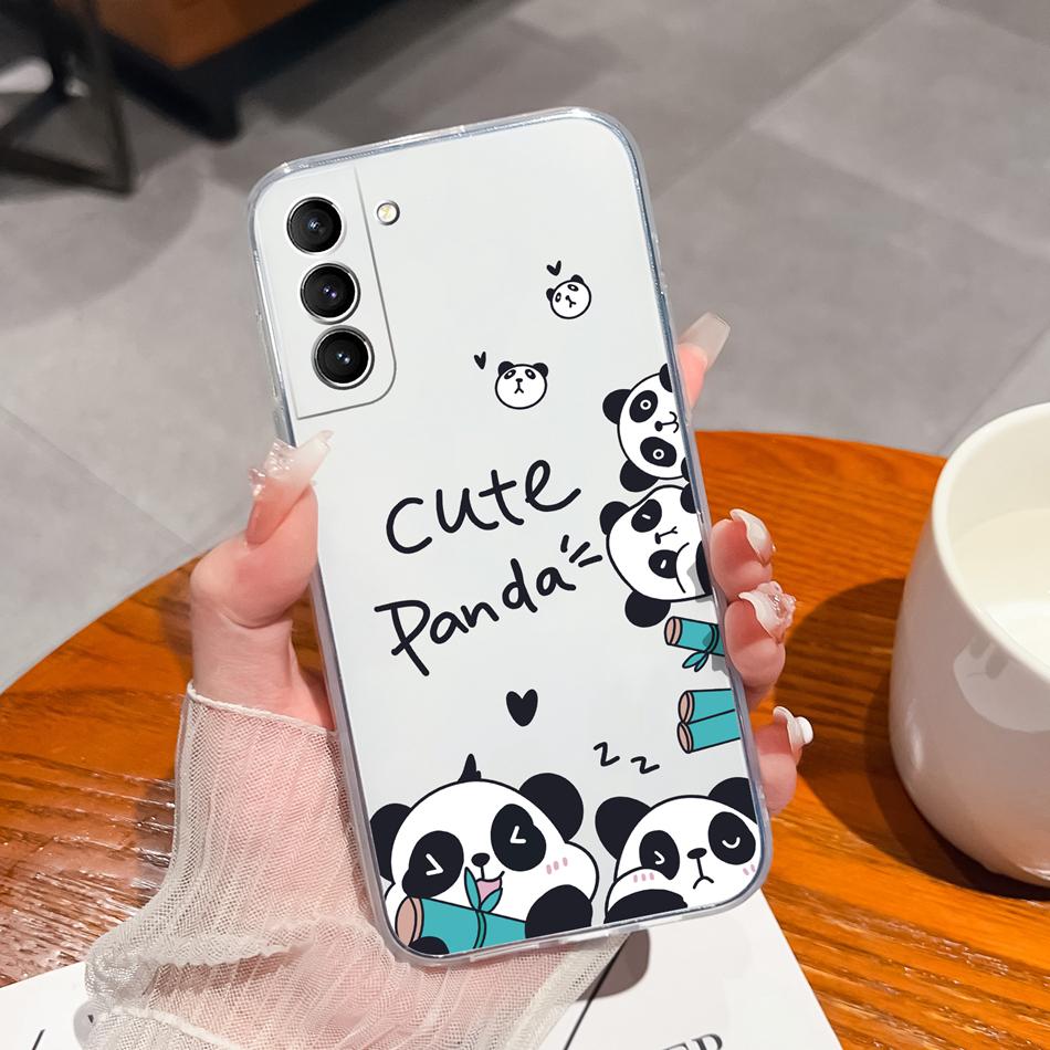 For Samsung S21 FE Plus Ultra Phone Case Ink Painting Soft TPU Clear Silicone Anti Drop Back Cover For Galaxy S 21 Funda Bumper