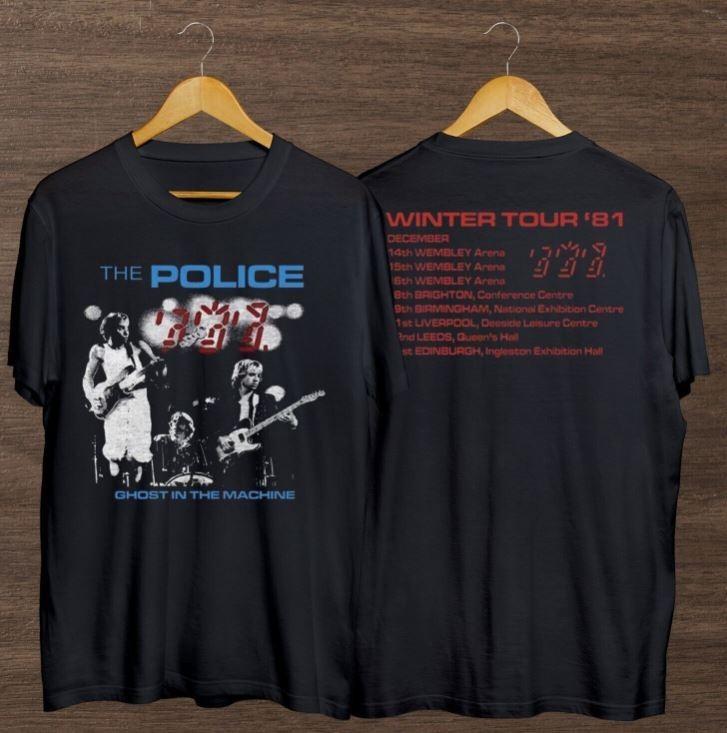 The Police Ghost In The Machine Winter Tour 81 Shirt Vintage The Police Shirt Unisex T-Shirt M