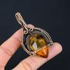 Citrine Gemstone Handmade Pure Copper Wire Wrapped Earring Jewelry For Memorial Day