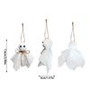 Halloween Hanging Ornament, 3 Inch Small Hanging Tree Ornament, Rustic Fabric Hanging Ornament For Haunted House Party Yard Tree Dec
