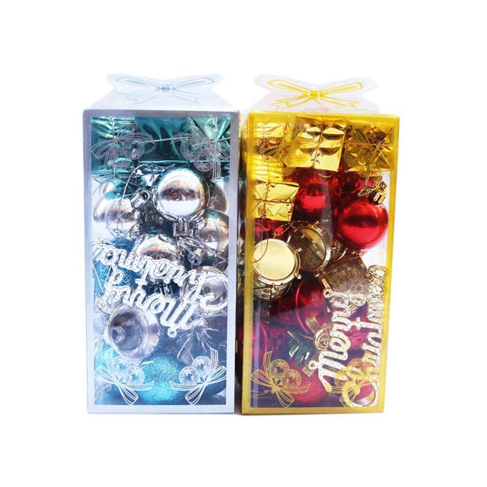 26/32 PCS Boule de Noël Cloche Décoration Suspendue de Noël Multicolore Décoration d'Arbre de Noël Cadeau