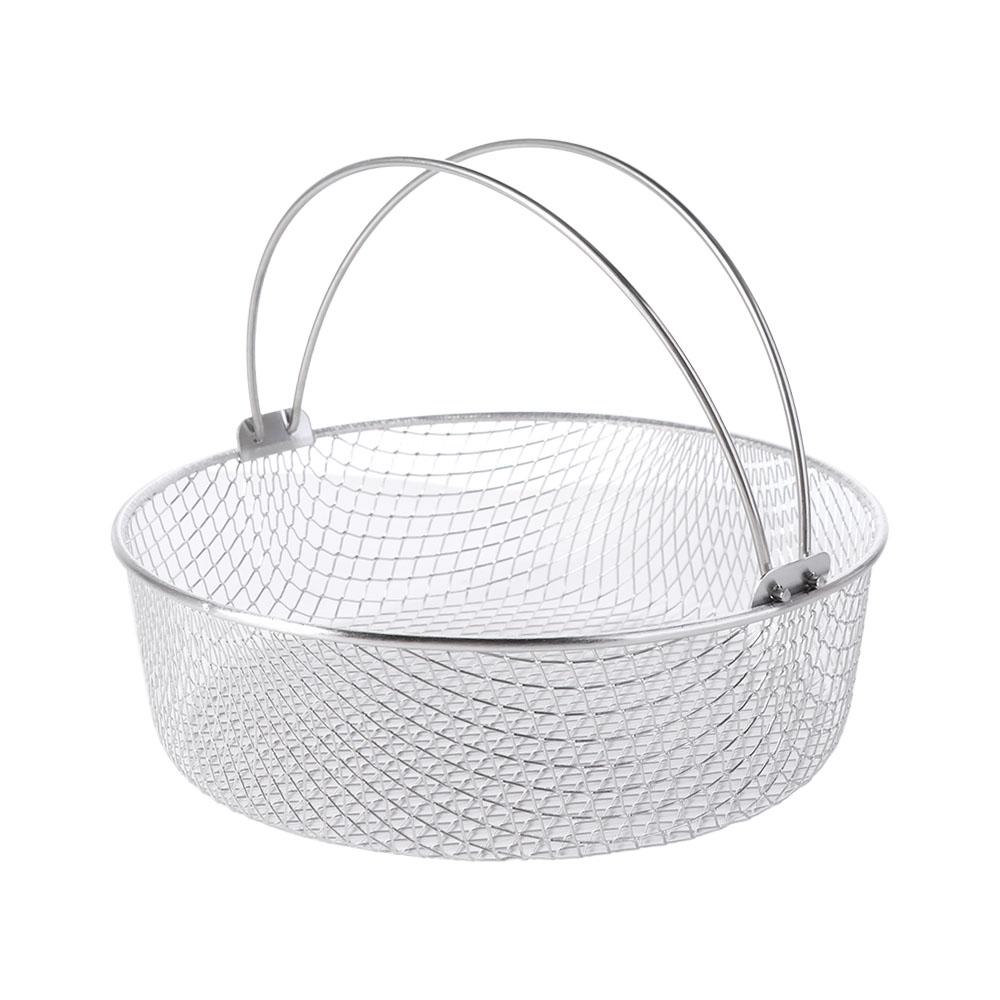 

Stainless Steel Air Fryer Basket Dishwasher Safe with Handles Cake Baking Tray Portable Non-stick Baking Dish Pan Kitchen