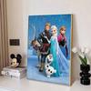 Disney Diamond Painting Frozen Characters Ice and Snow Theme Illustration Cute DIY Rhinestone Mosaic Cross Stitch Kit - Embroidery Gift for Home Decor