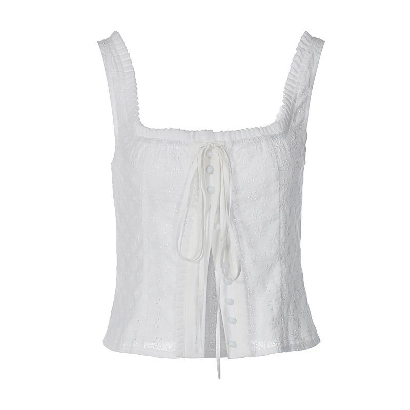 

Print Cut Out Tether Silm Figure Flattering Camisole White S