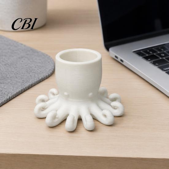 Pen Holder 3D Printed Holder, Octopus Shape Pencil Cup, Cute Creative Stand Ocean Animal Desktop Organizer for Home Office Accessory