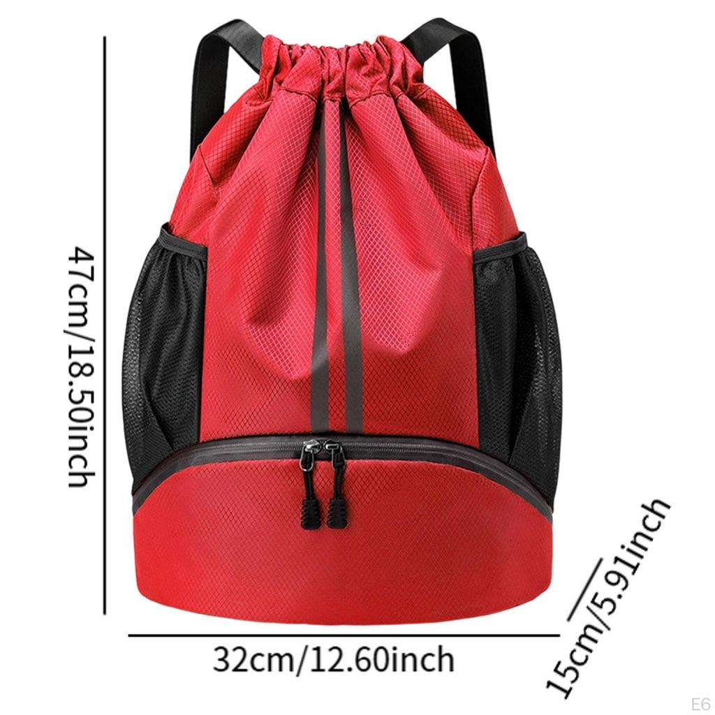Rucsac cu șnur, Geantă de fitness portabilă cu separare uscată și umedă, Rucsac de zi separat pentru înot și sală