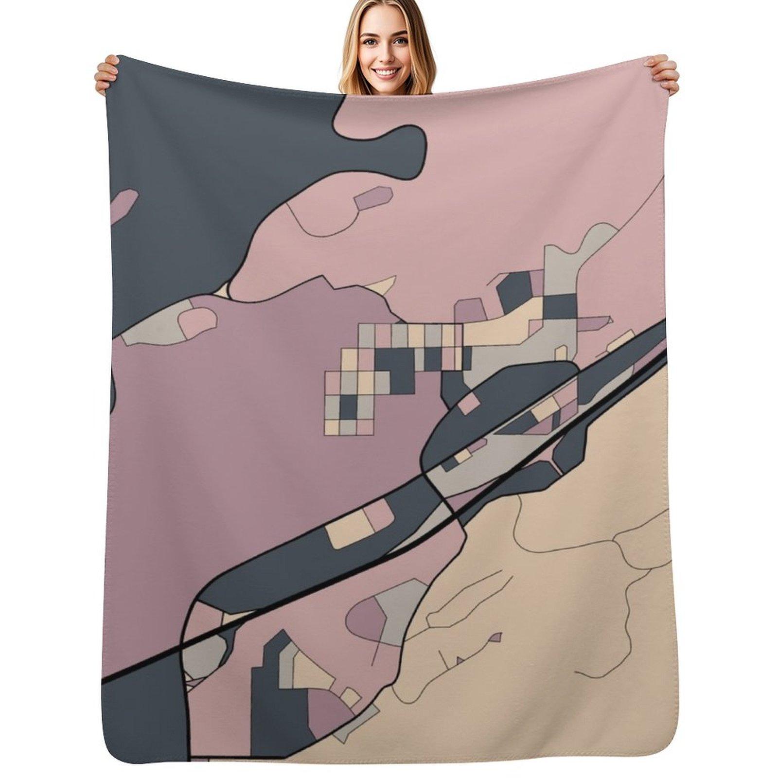 

Canmore Alberta Canada Throw Blanket Cozy Light Blanket for Travel Camping Picnic 102x76cm(40x30in)