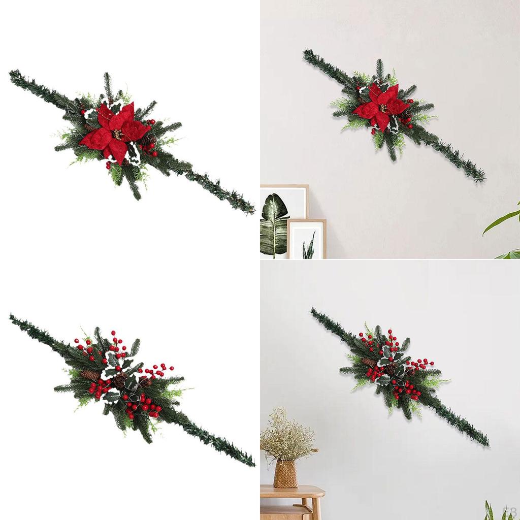 Christmas Mailbox Decoration with Garland And Wreath for Holiday